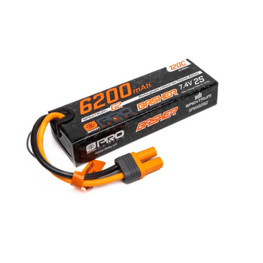 Spektrum SPMXB2S62 6200mAh 2S 7.4V 120C Smart Pro Basher LiPo Battery with IC5 Connector